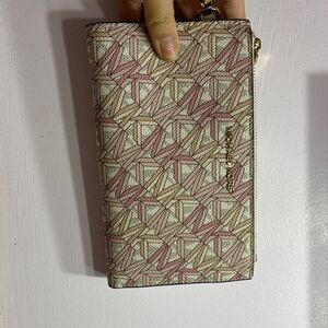 Michael Kors Pink and Tan Patterned Wallet